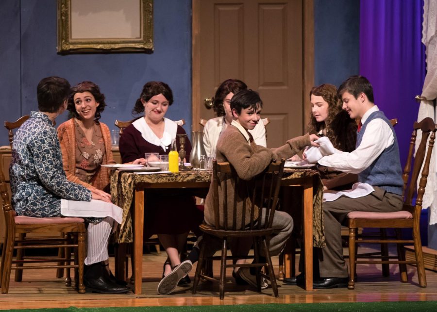 A dinner table that serves love and lessons is a table that will meet every evening.  The Jerome family takes a moment to gather and bond, as recounted through the eyes of Eugene Jerome (winningly played by freshman James Hartigan).