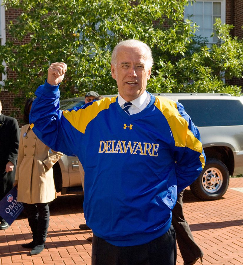 Back+in+2008%3A+Joe+Biden+sports+Blue+and+Gold+while+campaigning+for+vice+president+at+UD.+%28Photo+courtesy+UDel.edu%29