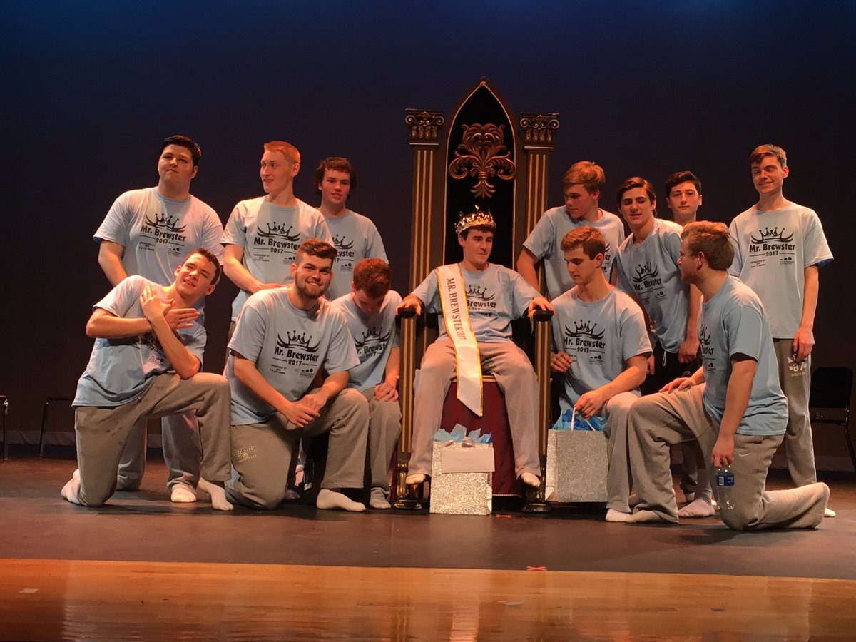 The Mr. Brewster contestants crown their winner and celebrate a job well done.