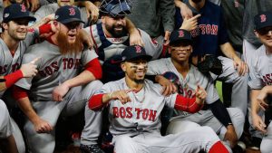The 2018 Boston Red Sox celebrate a strong work ethic, teamwork, and an unbeatable streak that everyone saw coming.  (Photo courtesy Sporting News)